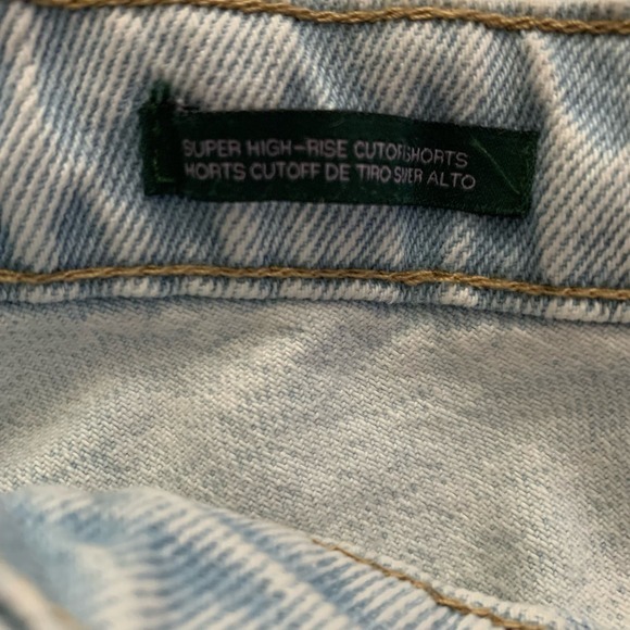 WILD FABLE Light Wash Distressed Super High Rise Cut Off‎ Shorts NWT - Picture 8 of 11